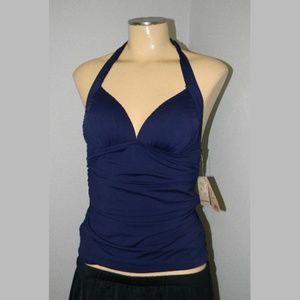 TOMMY BAHAMA NAVY Halter TANKINI SWIM TOP S